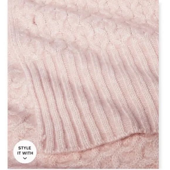 EXPRESS Dusty Mauve Honeycomb Knit Scarf NWT - Picture 2 of 5